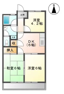コーポ 一会【2階】の間取り