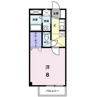 メロウ開成【1階】の間取り