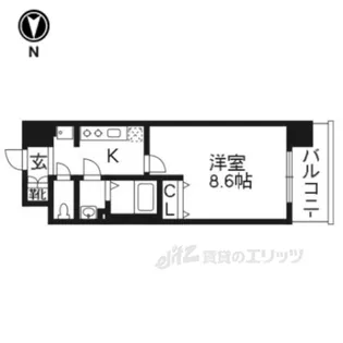 ベラジオ五条堀川2【2階】の間取り