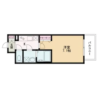 レジュールアッシュ梅田リュクス【4階】の間取り