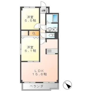 メゾンエリーゼ【4階】の間取り