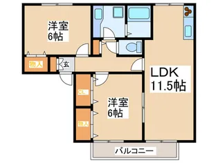 中の径ヴィレッジ・A【1階】の間取り
