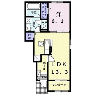 リサイア A【1階】の間取り