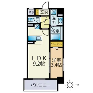 ウッドハーツ【5階】の間取り