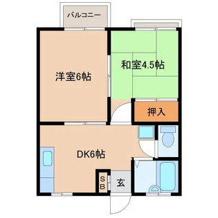 プランドール岬【2階】の間取り