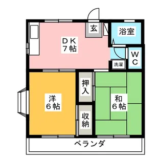 アオキフラット【2階】の間取り