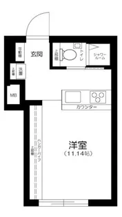 新宿早稲田レーベル【2階】の間取り