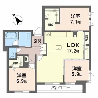 クラウンレジデンスII【2階】の間取り