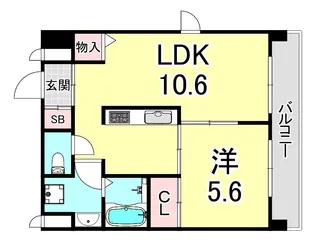 第3中西マンション【3階】の間取り