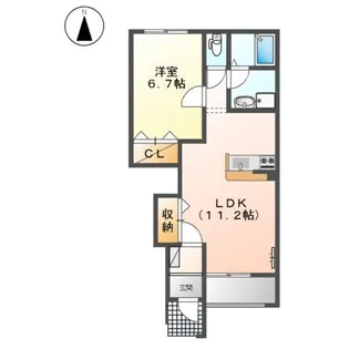 グレイスヴィラ【1階】の間取り