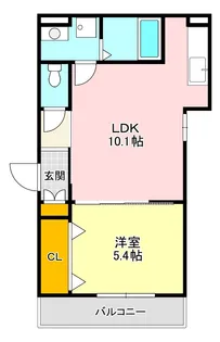 フォレストクリエオーレ金剛【2階】の間取り