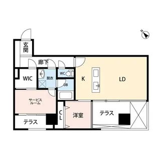 ザ・パーク一番堀【8階】の間取り