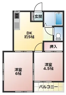 藤美ハイツ【2階】の間取り