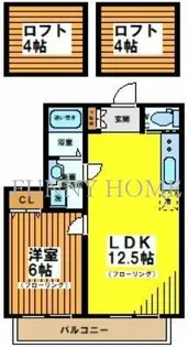 フラットハナタキ【2階】の間取り