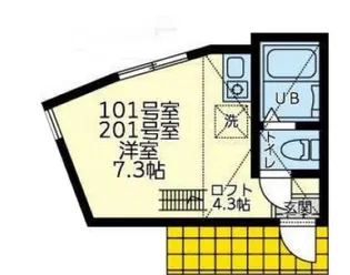 ユナイト追浜ハンプトン【1階】の間取り