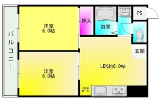 プレアール恩智駅前【2階】の間取り