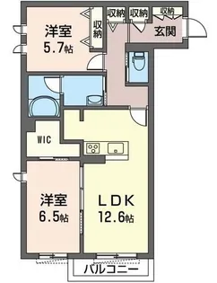 リュミエール【2階】の間取り