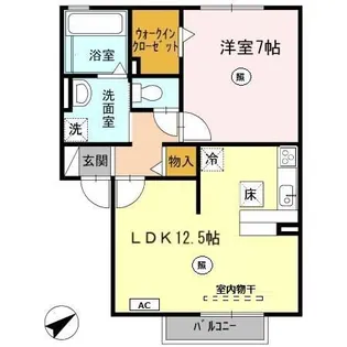 フラッツ ブリーゼ【1階】の間取り