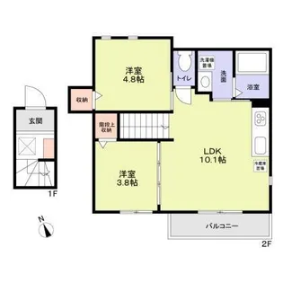 アベニューさんご D棟【2階】の間取り