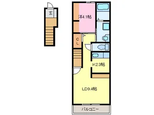 コルディアーレ南風【2階】の間取り