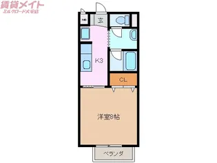 Surplus One銀河 A棟【1階】の間取り