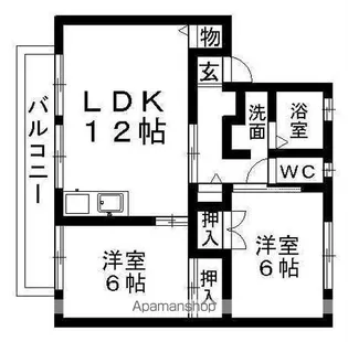 ルーブルハイツ【2階】の間取り