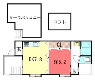 北大路江州ハウスA棟【2階】の間取り