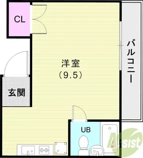 ウェルブ鈴蘭台【3階】の間取り