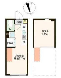 リネア平和台【2階】の間取り