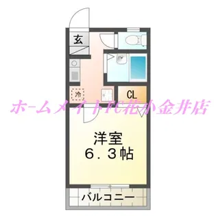 フラッツ小平【1階】の間取り