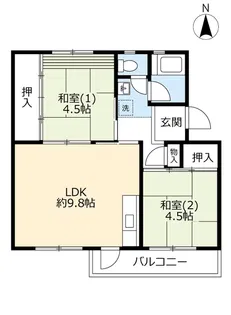UR男山【4階】の間取り