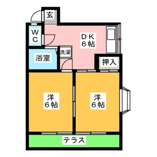 マルモハイツ【1階】の間取り