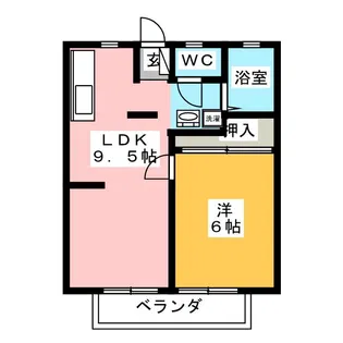 光喜ハイツA棟【1階】の間取り