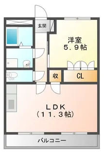 サンヒルズ鈴鹿II【2階】の間取り