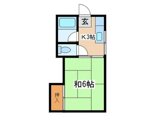 コ-ポオカベA【2階】の間取り