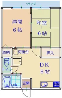 シティハイムOTOUCHI B棟【2階】の間取り