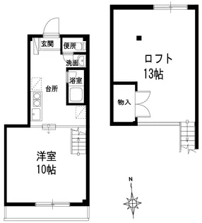 ありえす高野【2階】の間取り