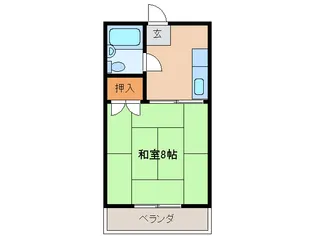 宮崎県都城市早鈴町【アパート】の間取り