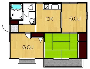 モンテブラン平塚K【2階】の間取り