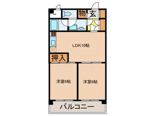 ダイアパレス警固【11階】の間取り