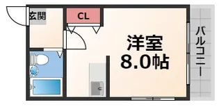 CTビュー八戸ノ里【4階】の間取り