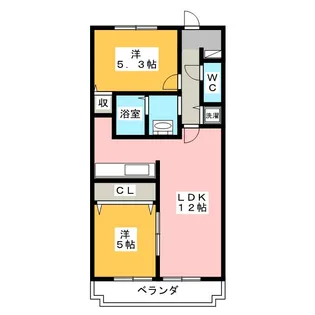 グランコートII【1階】の間取り