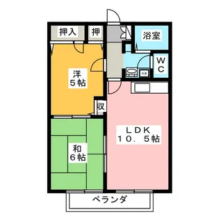 アゼリア小垣江 A棟【2階】の間取り