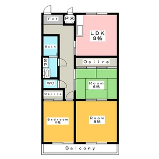 ハイツ・ラ・メイジュ【3階】の間取り