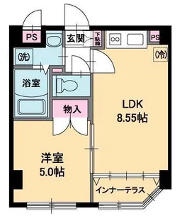 ビラージュ花屋町【5階】の間取り