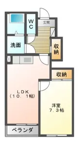 愛媛県宇和島市寄松【アパート】の間取り