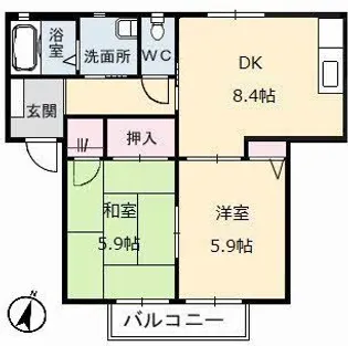 コンフォートKH【2階】の間取り