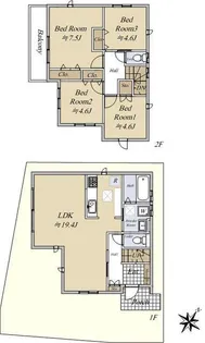 東京都町田市本町田【一戸建】の間取り