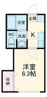 バンボハイツ弐号館【1階】の間取り