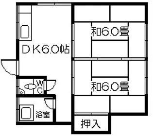 さくらコーポ(錦江台)【2階】の間取り